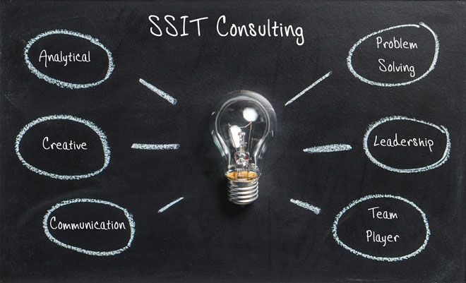 Side by Side IT Consulting Light Bulb