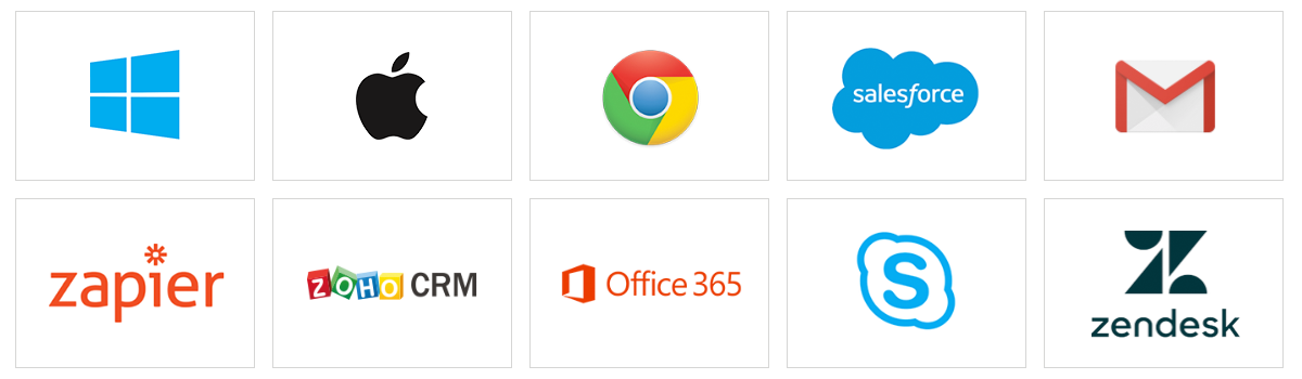 A collection of tech company logos